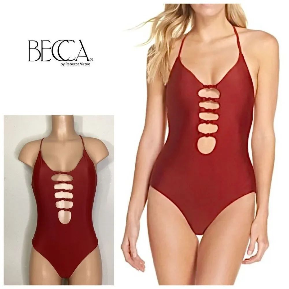 New. Becca knotted one piece. Size medium. Retails $129